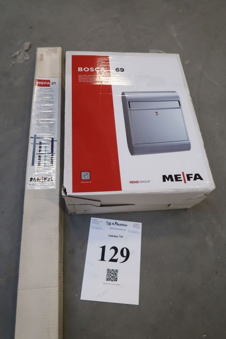 Mailbox ME-FA Bosca 69 Galvanized, with stand 21 galvanized