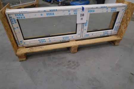 Kunststofffenster, weiß / weiß, H51xB167 cm, Rahmenbreite 11,5 cm