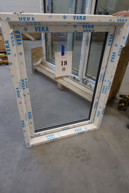 Kunststofffenster, weiß / weiß, B91xH125 cm, Rahmenbreite 11,5 cm