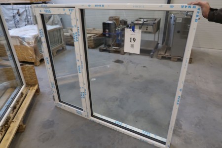 Kunststofffenster, weiß / weiß, B168,5xH143 cm, Rahmenbreite 11,5 cm. Modell Foto