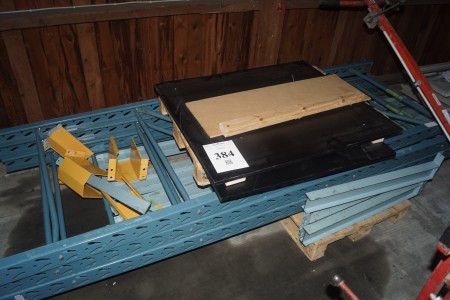 Pallet rack, with 4 gables b100xh300 + 6 vans of 280 cm max 420 kg