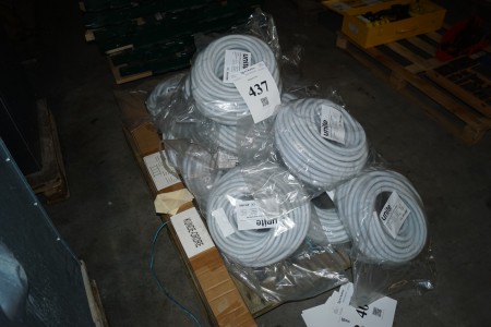 Plastic pipe, ø16 mm / 25m with drawn wire, approx. 15 pcs. mm.