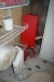 Shelf with indold. Including cable drum, welder condition: unknown, radiator etc.