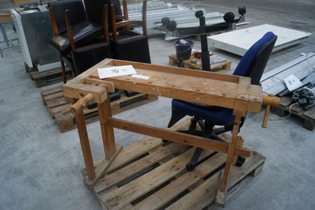 2 office chairs + wooden .