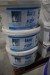 Various buckets with rolls + wallpaper glue. Unknown number of liters. From the bankruptcy estate of Egholm Painting Company