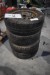 4 steel rims with tires. 195 / 65R14. From the bankruptcy estate of Egholm Painting Company