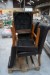 5 black leather chairs. For dining table. Condition: good.