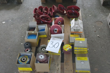 Pallet of various abrasive material