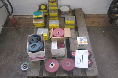 Pallet of various abrasive material