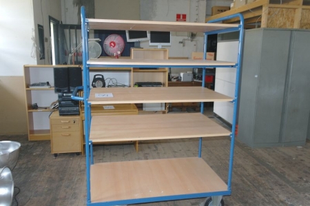 Materials trolley with 5 shelves