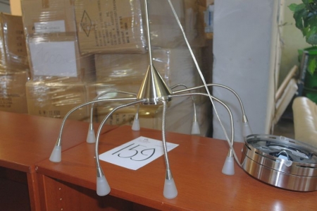 Ceiling lamp with 8 arms with halogen spot
