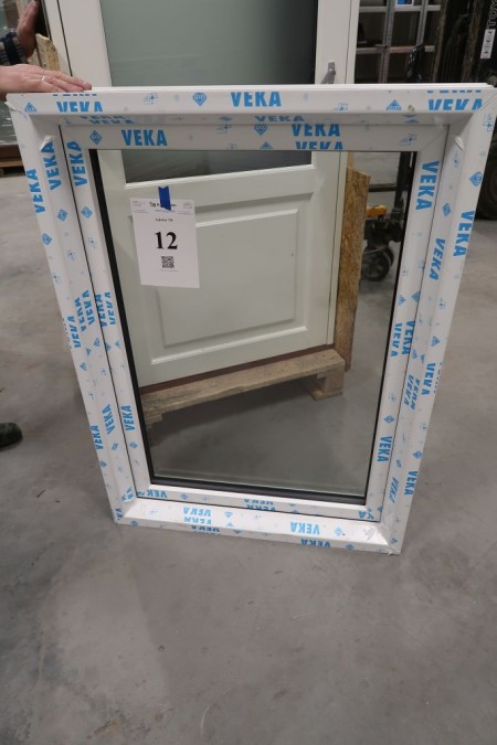 Plastic window, white / white, B91xH125 cm, frame width 11.5 cm