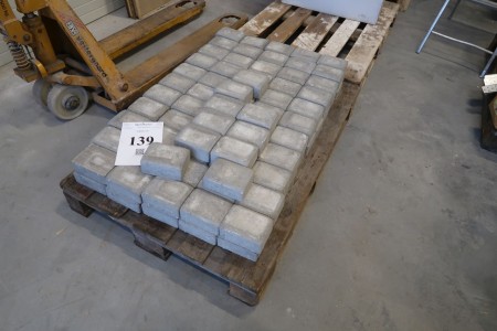 120 pcs. tiles, 10x14xT5.5 cm, gray