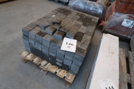 620 pcs. tiles 10x10x5.5 cm, gray
