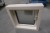 Wooden / aluminum window, anthracite / white, W50xH50 cm, frame width 13 cm. With matte glass