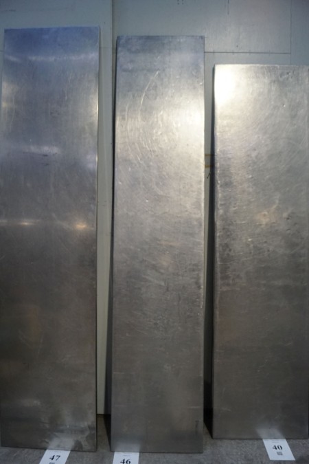 Rustfri bordplade, 260x56cm.