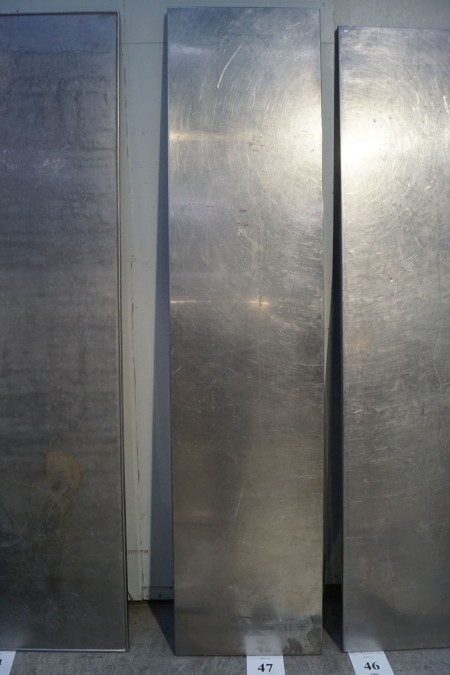 Stainless steel countertop, 260x60cm.