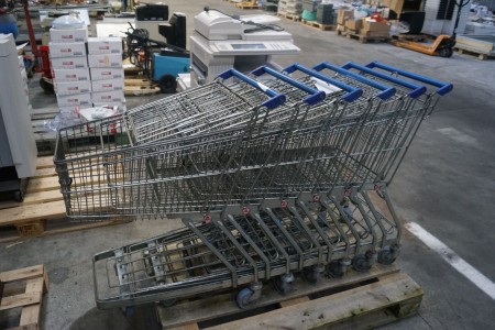 6 pieces. shopping cart, with wheels