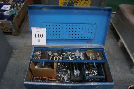 Box with hydraulic fittings.