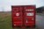 Container,b:225cm h:215cm d:142cm, totalvægt 3750 kg, lastevne 3000kg, egenvægt 75kg.