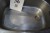 Steel sink with faucet, 117cmx56cm