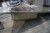 Steel sink with faucet, 171cmx66cm.