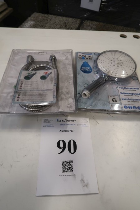 2 pcs. shower heads with hoses