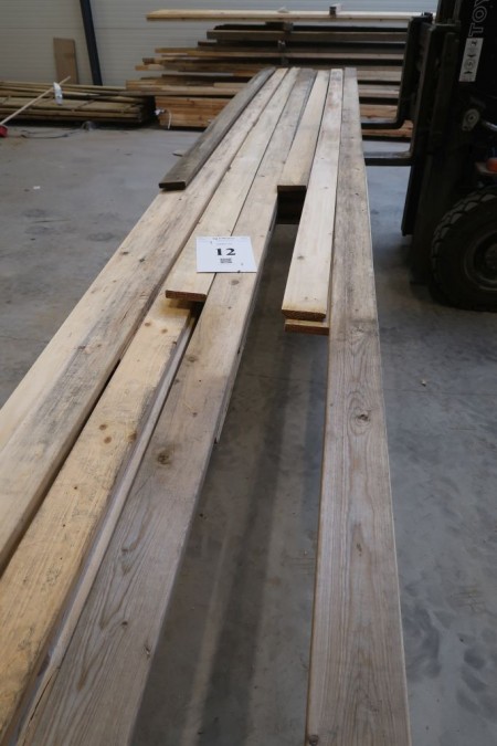 Estimated 155 meters rough and planed formwork ca21x95 mm. Length 330-510 cm
