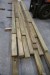 Estimated 130 meters of rough boards, pressure-impregnated, 19 / 22x100 mm. Length 220-480 cm