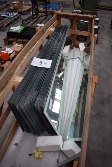 Lot of mirrors with gray border, dimensions: 180x50cm