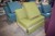 Sofa bed, in green, with armrests. Width: 145cm.