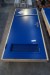 2 pcs. fire door in blue, with frame. 209x89cm. The one with the vent.
