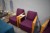 2 pcs. chairs in purple, with armrests.