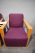 2 pcs. chairs in purple, with armrests.