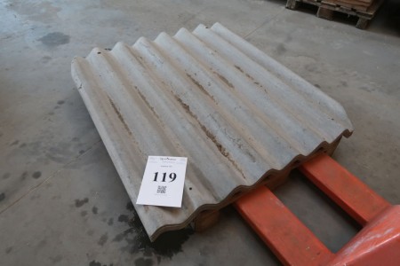 4 pieces. roofing sheets B6, untreated, corner / hollow plates