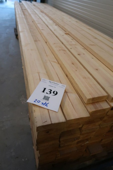 20 stk. ru brædder 33x125 mm. Længde 480 cm
