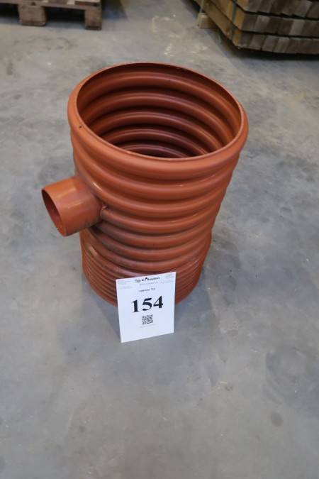 Pipe piece 315 mm for well with inlet / outlet 110 mm