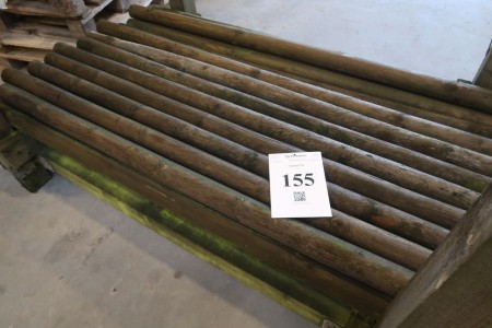 22 pcs. round sticks, ø70 mm, length 180 cm, pressure-impregnated