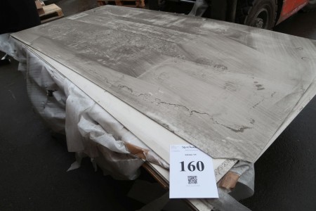 7 Stück Eternitplatten, weiß, 6x1200x2500 mm. Sowie 1 Stück. sehr dreckig