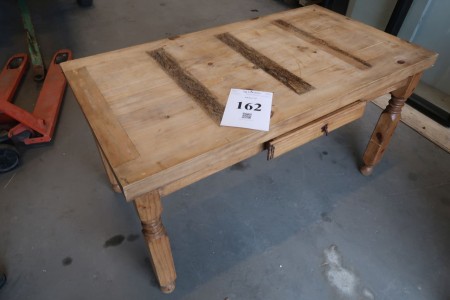 Antik bord med skuffe. B75xL140xH76 cm. "Made in Mexico" Modelfoto, ikke samlet, udsende kan variere