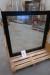 Plastic window, black / black, W131xH131 cm, frame width 11.5 cm. Has been fitted.
