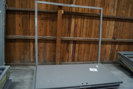 Eine doppelte Feuertür mit Rahmen. BD60-Sicherung. Jahr: 2019. Breite: 218, Höhe: 209 cm. Sicherheitsgenehmigung der U-Bahn, Kopenhagen.
