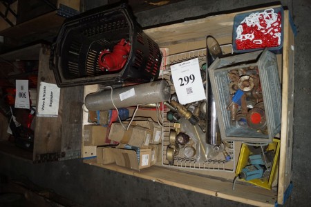 Various manometers. Co2. Valves and bolts. Pipe fuses, etc.