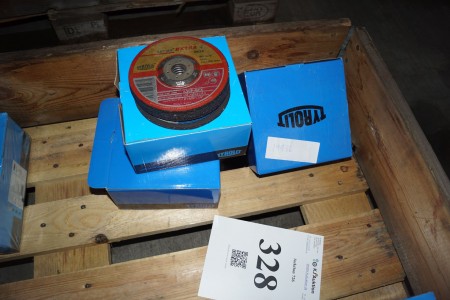 2 pack grinding wheels. Size: 178x6.0x22.23 + 1 pack grinding head 110 / 90x55x22.2mm