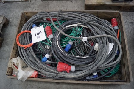 Various power cables, 16A and 32A mm. Equipment after completion of subway construction