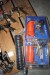 Various air tools + extension cables + air syringes etc.