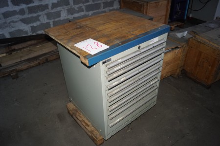 Tool cabinet with content. spacers, bolts, springs, etc.
