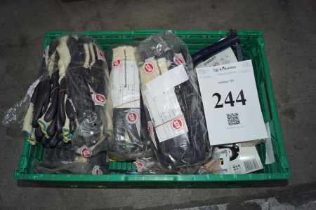 Various hand tools, work gloves etc.
