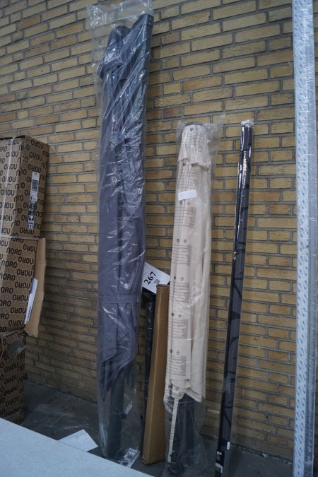 2 stk. parasoller mm. Retur gods fra tømmerhandel 