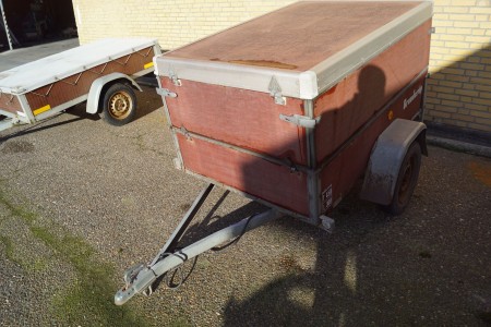 Trailer, Brand: Brenderup. Type: 12A, T: 450kg. with a lid. No plates, unsubscribed.